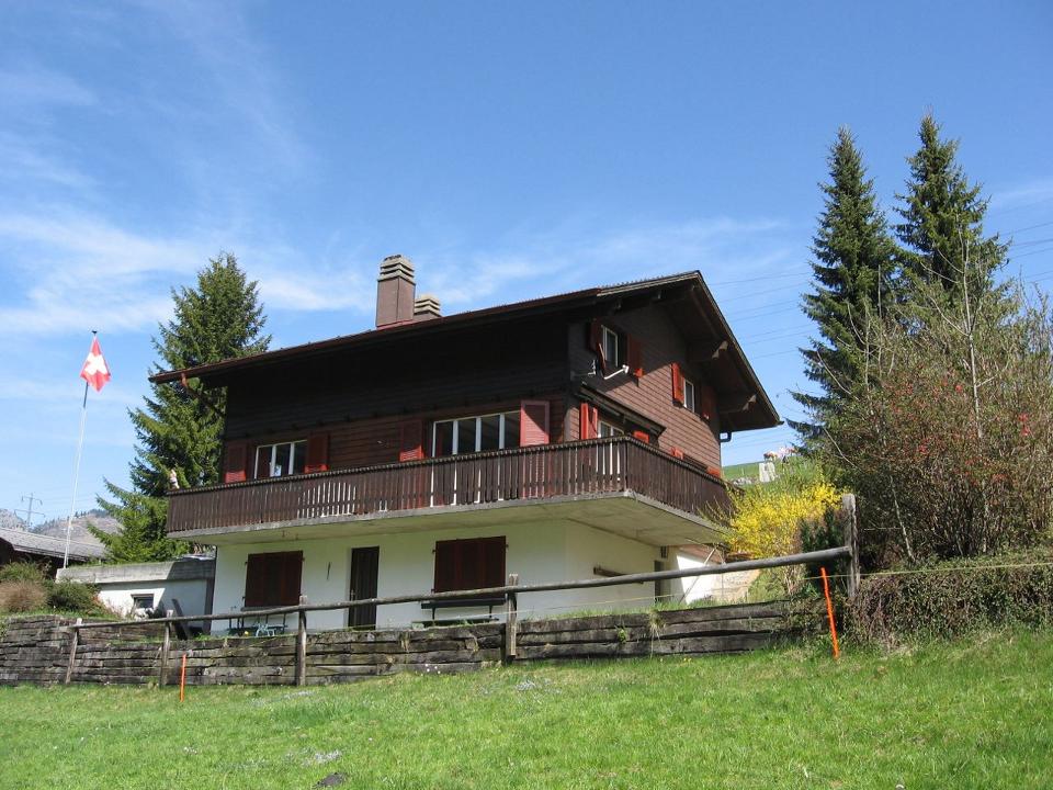 Achteraanzicht van het chalet